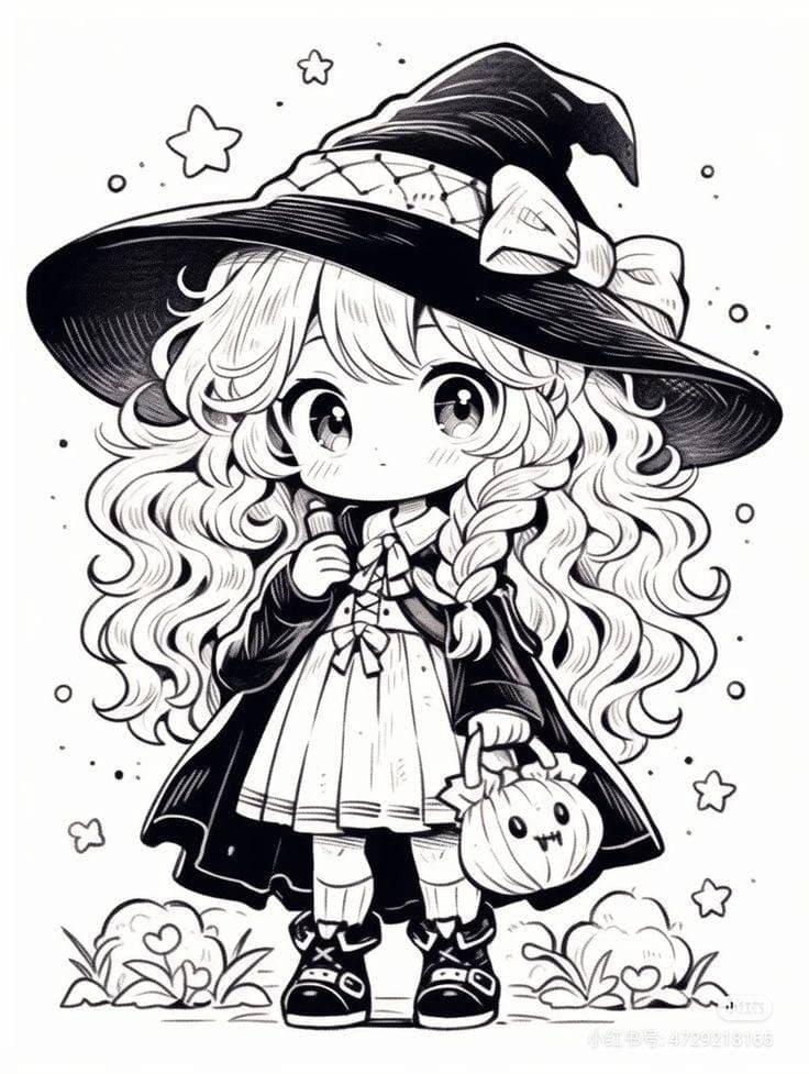 Cute-Witch-with-Pumpkin-Basket-Coloring-Page.jpg