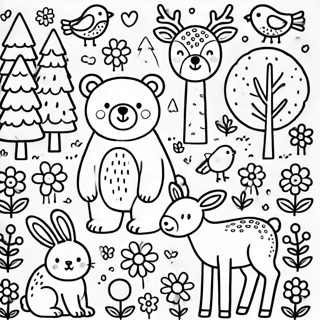 [Image: Happy-Forest-Animals-Coloring-Page.jpg]