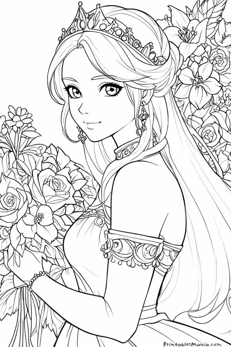 Princess-with-Floral-Crown-Coloring-Page.webp