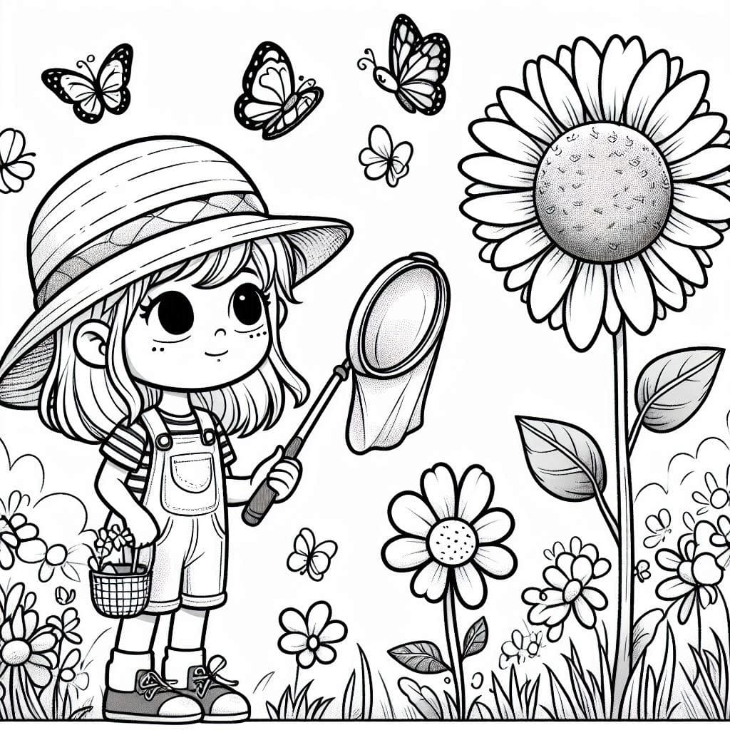 Butterfly Garden Coloring Page