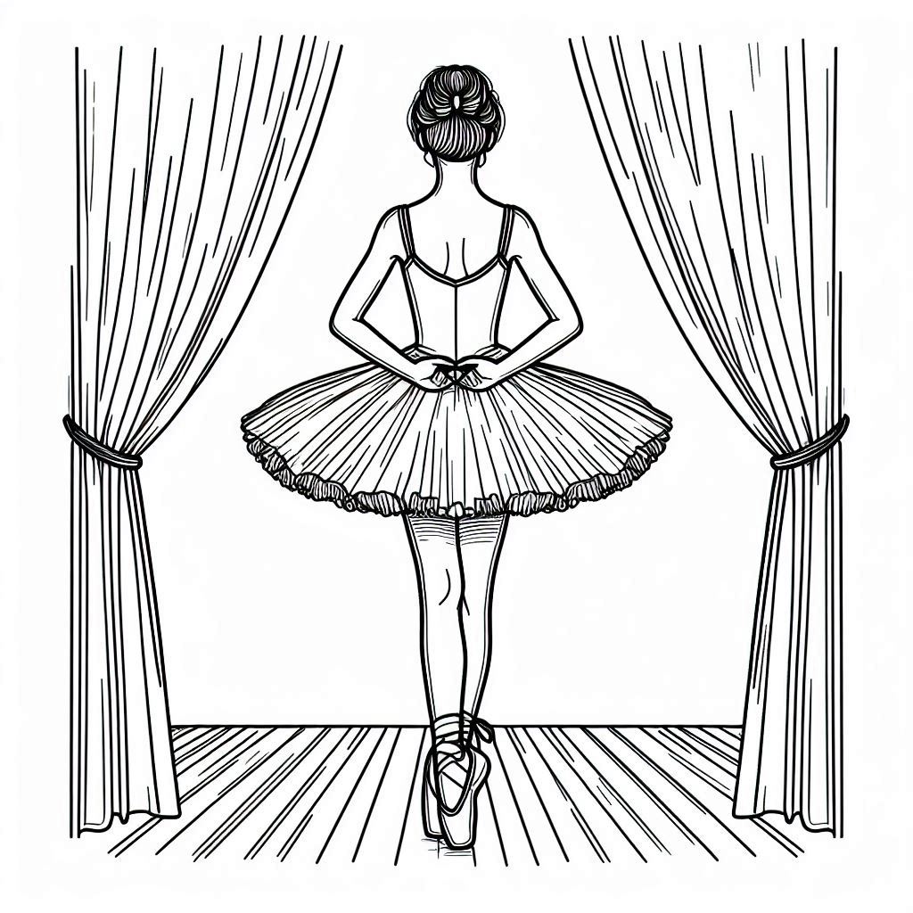 Ballerina Coloring Page