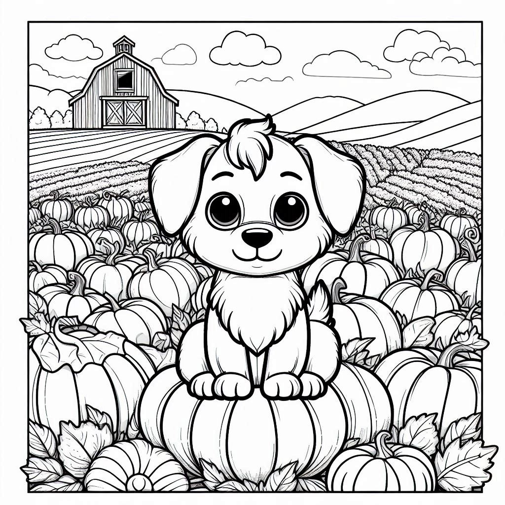 Dog coloring page sitting pup