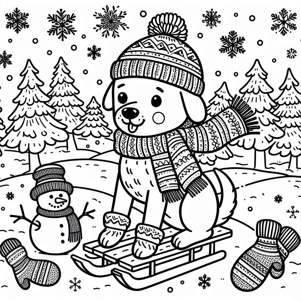 Printable dog coloring pages for kids