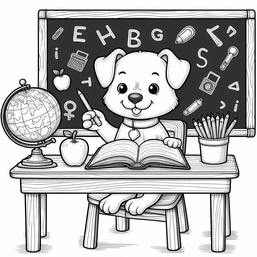 Dog coloring pages teach hidden lessons