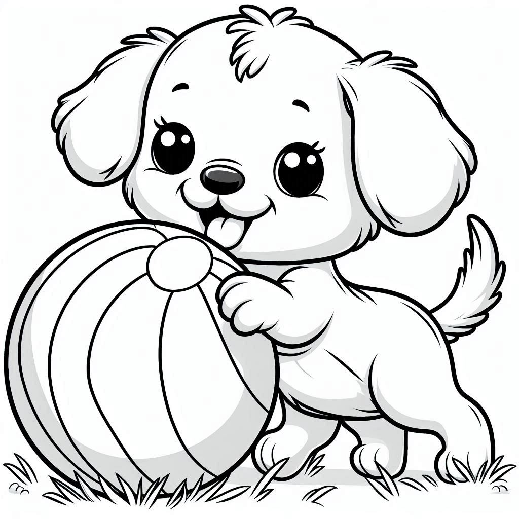 Dog Coloring Page Sample