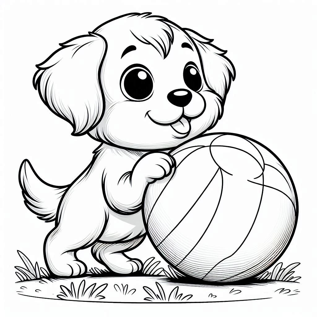 varied dog coloring pages that support different ages and skill levels
