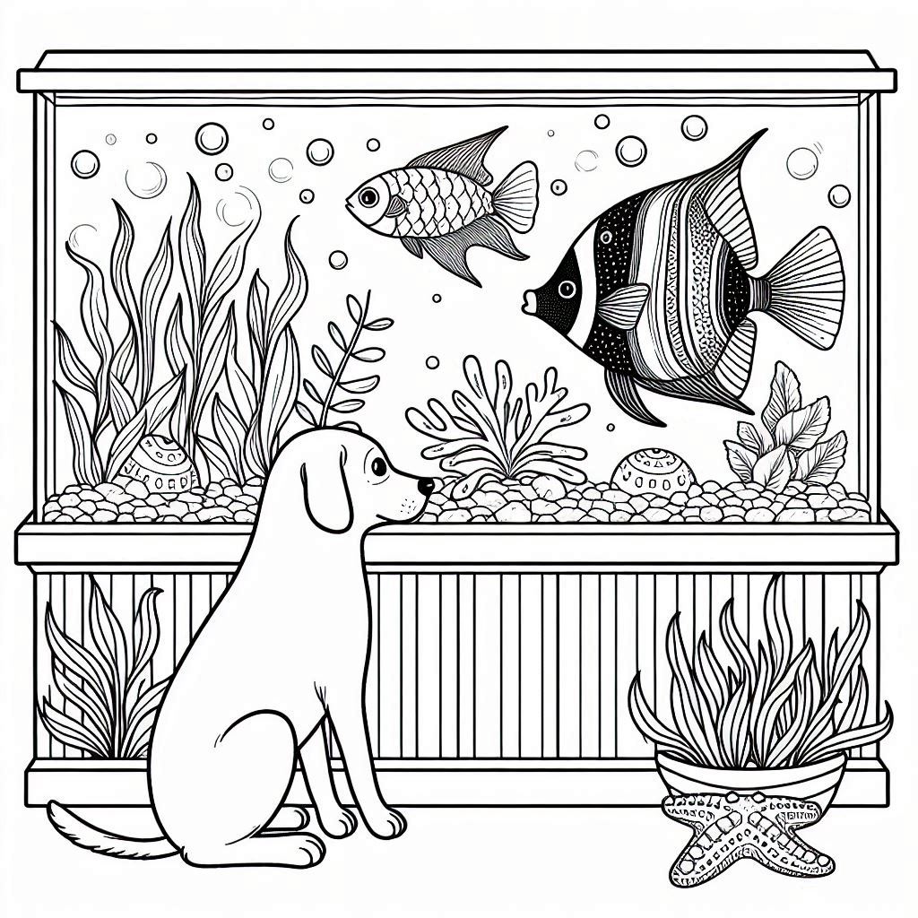 dog coloring pages that help children settle into quiet focus